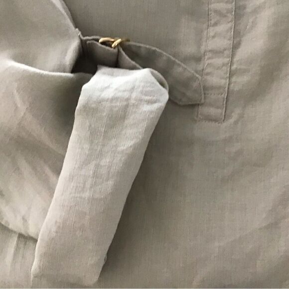 Ellen Tracy 100% Linen Tunic Top - Picture 4 of 5